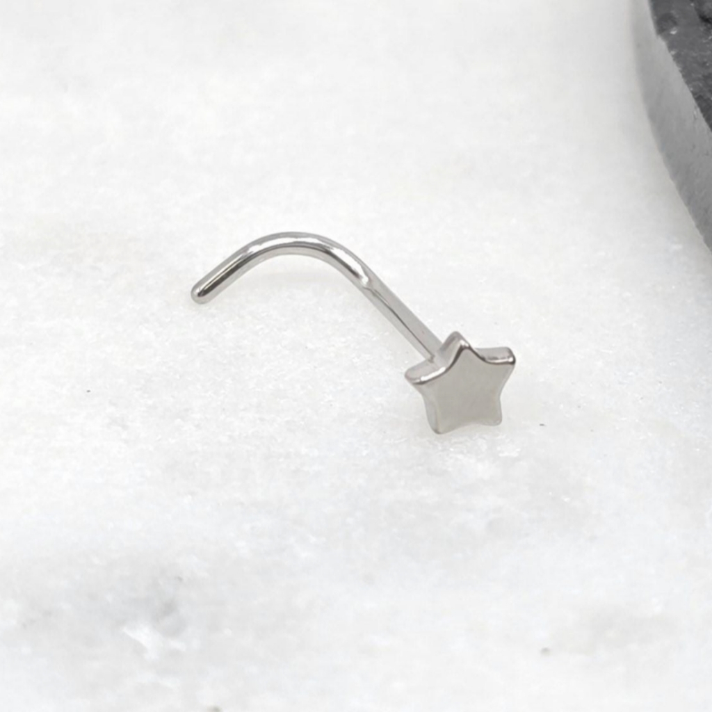 Silver Star Nose Stud